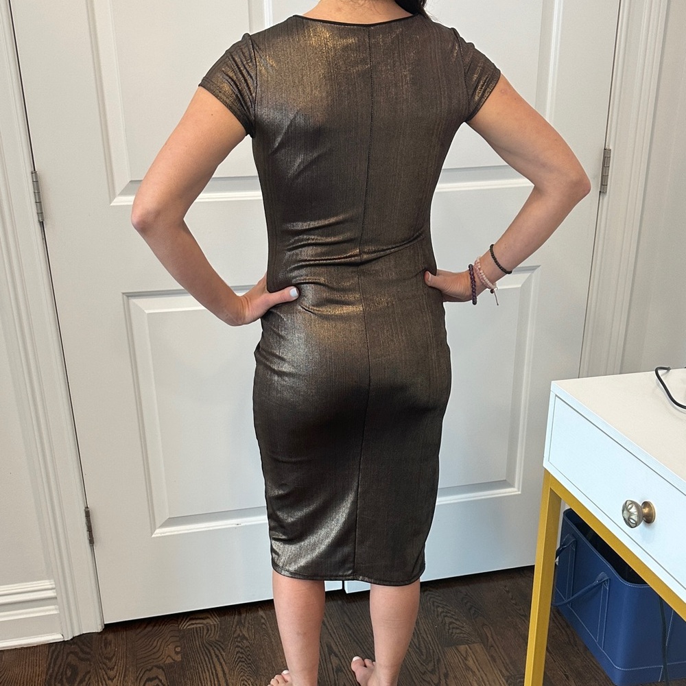 See You Monday Metallic Midi Dress - Picture 2 of 3